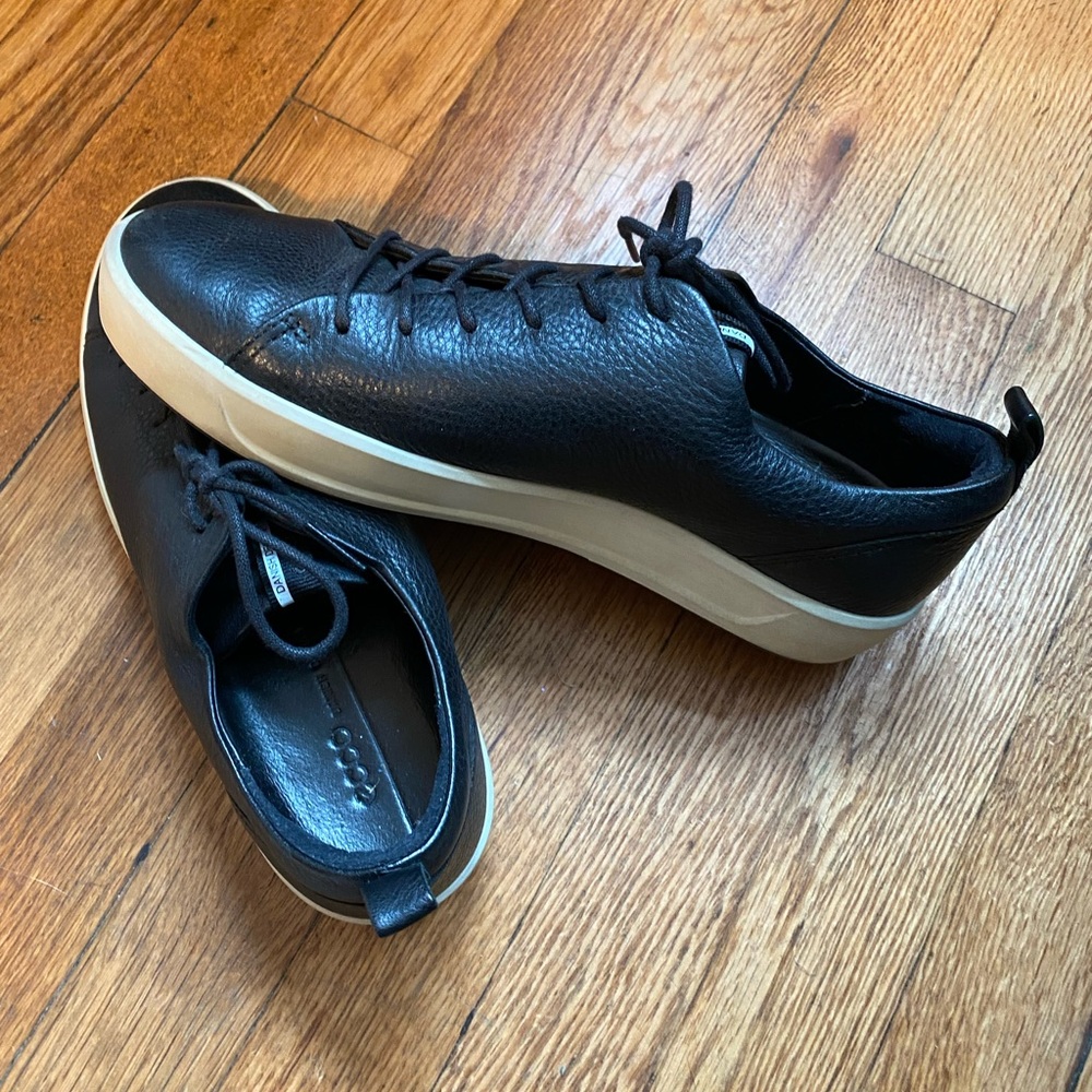 Ecco black leather sneakers